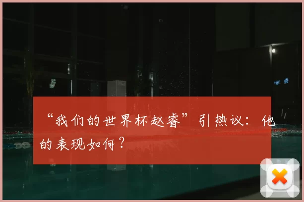 “我们的世界杯赵睿”引热议：他的表现如何？